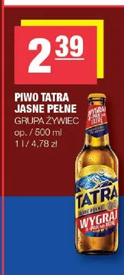 Piwo Tatra Jasne Pełne promocja w SPAR