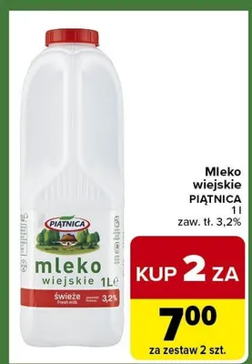 Mleko wiejskie promocja w Carrefour Express