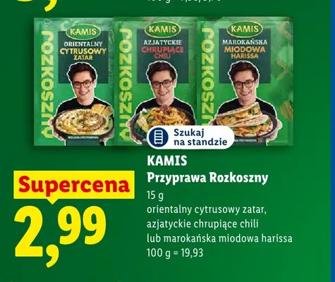 Przyprawa Kamis Rozkoszny orientalny cytrusowy zatar promocja w Lidl