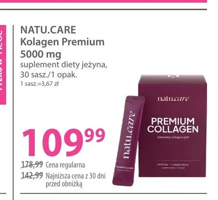 Kolagen Premium 5000 mg suplement diety Natu.Care promocja w Hebe