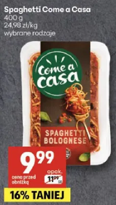 Spaghetti Come a Casa wybrane rodzaje promocja w Delikatesy Centrum