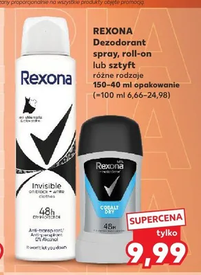 Dezodorant w sprayu Rexona Invisible promocja w Kaufland