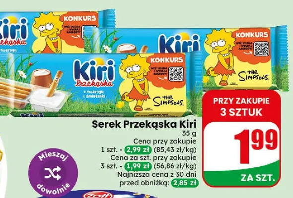 Serek Przekąska Kiri promocja w Dino