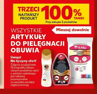 Gąbka nabłyszczająca do butów Emu promocja w Kaufland