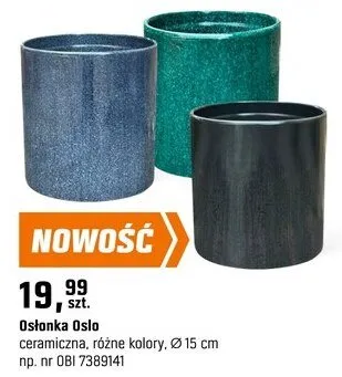 Osłonka Oslo ceramiczna, różne kolory promocja w OBI