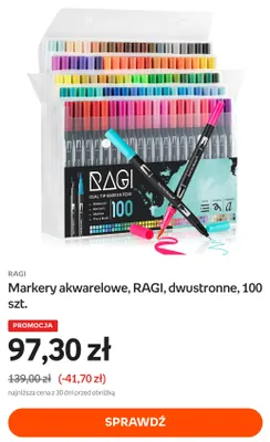Markery akwarelowe RAGI dwustronne promocja w Empik