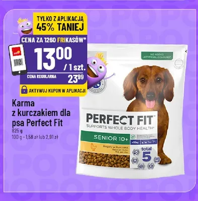 Karma dla psa z kurczakiem Perfect Fit Senior 10+ promocja w POLOmarket