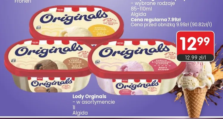 Lody Originals Vanilla & Strawberry promocja w Market Point
