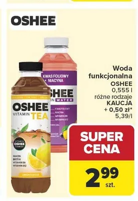 Woda funkcjonalna Oshee Vitamin Water promocja w Carrefour