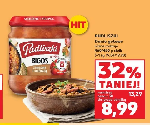 Danie gotowe Pudliszki Bigos z mięsem i kiełbasą promocja w Kaufland