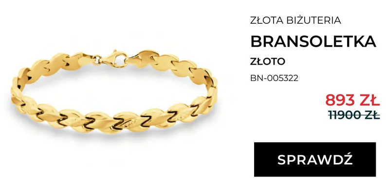 Bransoletka złota Briju BN-005322 promocja w Briju