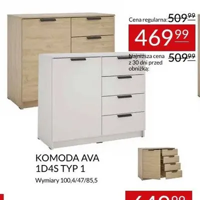 Komoda Ava 1D4S Typ 1 promocja w Abra Meble