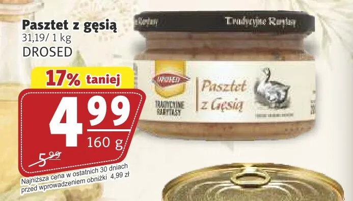 Pasztet z gęsią Drosed promocja w Prim Market