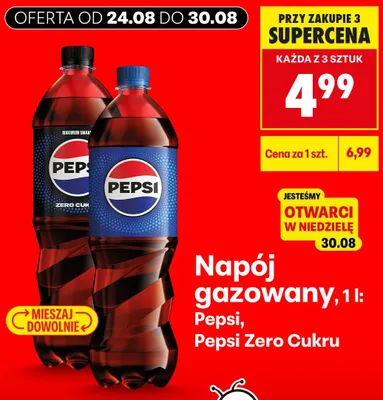 Napój gazowany Pepsi Zero Cukru promocja w Biedronka