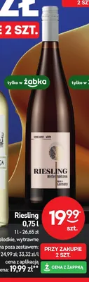 Wino Riesling Weisser Edelstein wytrawne promocja w Żabka