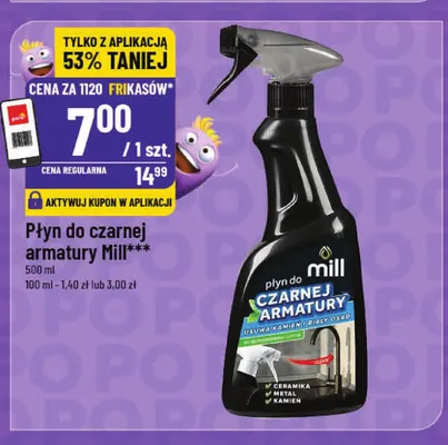 Płyn do czarnej armatury Mill promocja w POLOmarket
