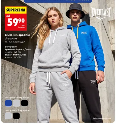 Spodnie dresowe młodzieżowe Everlast promocja w Biedronka