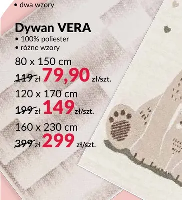 Dywan Vera 120x170 cm promocja w Salony Agata