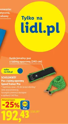 Pas z taśmą oporową Schildkröt Speed Trainer Pro 240 cm promocja w Lidl