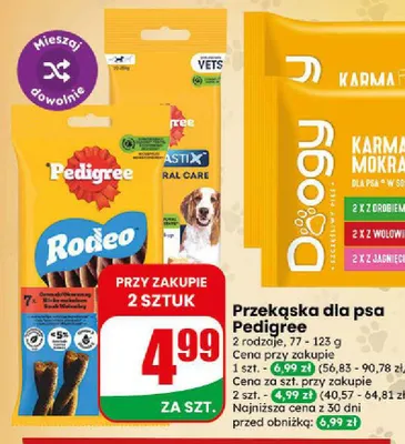 Przekąska dla psa Pedigree promocja w Dino