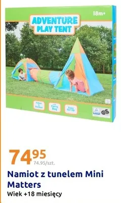 Namiot z tunelem Adventure Play Tent Mini promocja w Action
