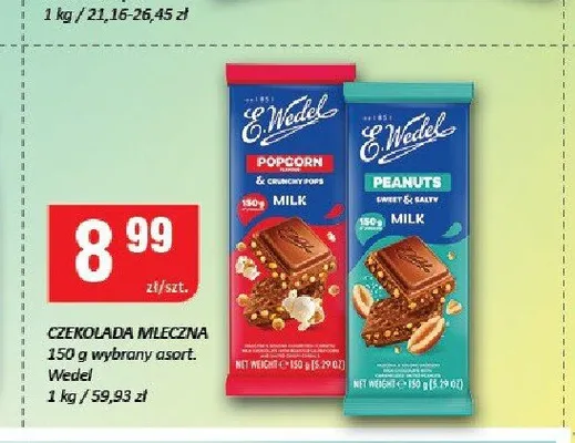 Czekolada mleczna Popcorn E.Wedel promocja w Chorten
