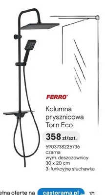 Kolumna prysznicowa Ferro Torn Eco promocja w Castorama