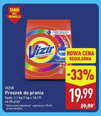 Proszek do prania do kolorów Vizir promocja w Aldi