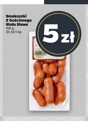 Kiełbaski Smakoszki Z Gościnnego Stołu Sława promocja w Netto