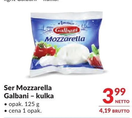 Ser Mozzarella Galbani – kulka promocja w Makro
