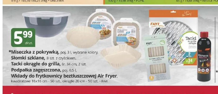 Wkłady do frytkownicy beztłuszczowej Air Fryer Ravi promocja w Marketvita