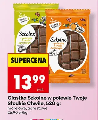 Ciastka Szkolne w polewie Twoje Słodkie Chwile morelowe promocja w Biedronka