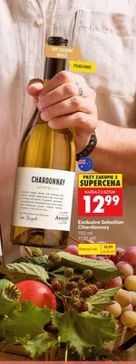 Wino białe wytrawne Exclusive Selection Chardonnay promocja w Biedronka