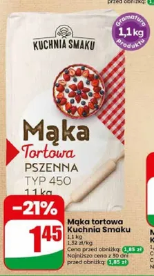 Mąka tortowa pszenna typ 450 Kuchnia Smaku promocja w Dino