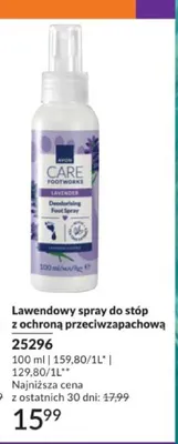 Lawendowy spray do stóp Avon Care Footworks z ochroną przeciwzapachową promocja w AVON