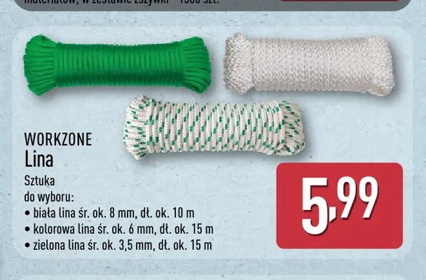 Lina Workzone biała śr. ok. 8 mm dł. ok. 10 m promocja w Aldi