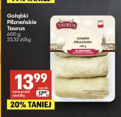 Gołąbki pilzneńskie Taurus promocja w Delikatesy Centrum