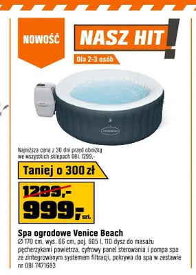 Spa ogrodowe Venice Beach Ø170cm wys. 66cm poj. 605l 110 dysz do masażu promocja w OBI