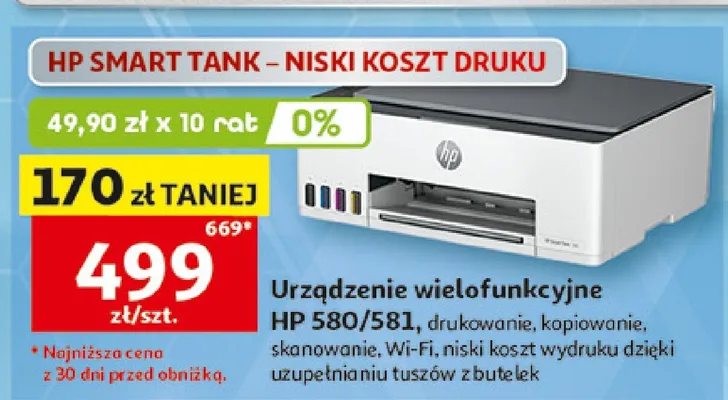 Urządzenie wielofunkcyjne HP 580/581 promocja w Auchan