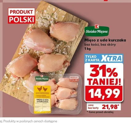 Mięso z uda kurczaka bez kości bez skóry Stoisko Mięsne promocja w Kaufland