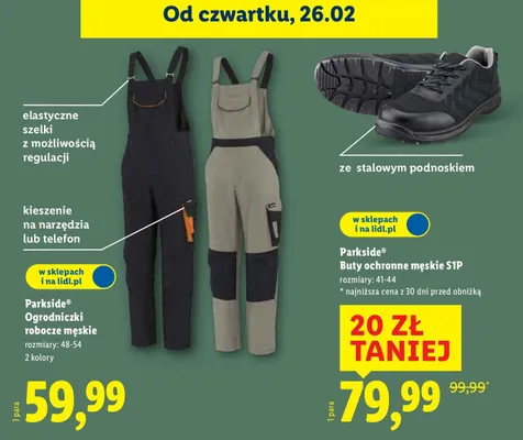 Buty ochronne męskie S1P promocja w Lidl