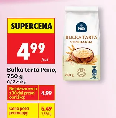 Bułka tarta struhanka promocja w Biedronka