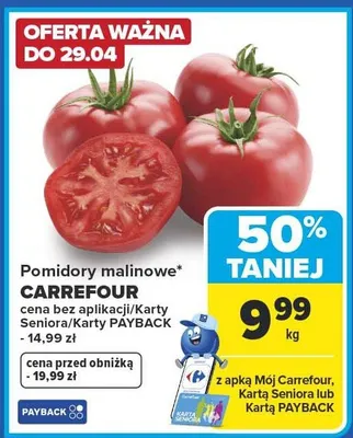 Pomidory malinowe Carrefour promocja w Carrefour Market