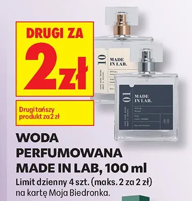 Woda perfumowana Made in Lab 10 promocja w Biedronka