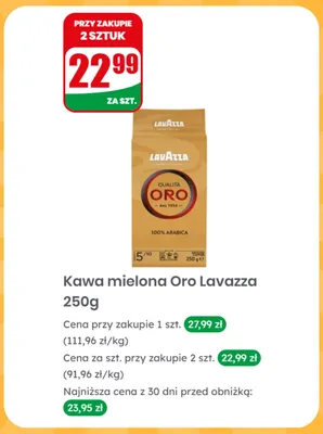 Kawa mielona Oro Lavazza promocja w Dino