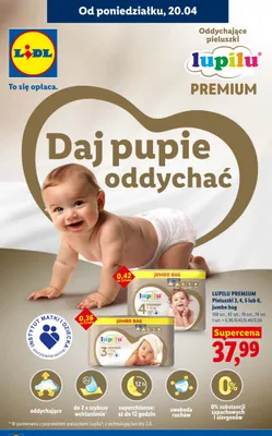 Pieluszki 3, 4, 5 lub 6, jumbo bag promocja w Lidl