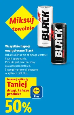 Napój energetyczny Black Classic promocja w Lidl