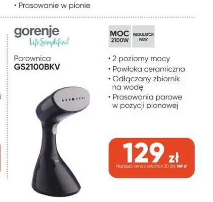 Parownica Gorenje GS2100BKV promocja w Max Elektro