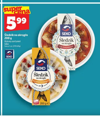 Śledzik na okrągło w oleju wiejskim Seko promocja w TOPAZ
