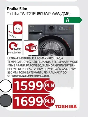 Pralka Slim Toshiba TW-T21BU80UWPL(WW) promocja w kakto.pl